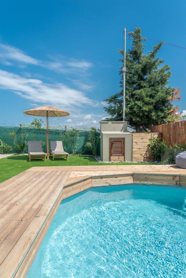 Modern House With Pool Near Beach Gazi Esterno foto